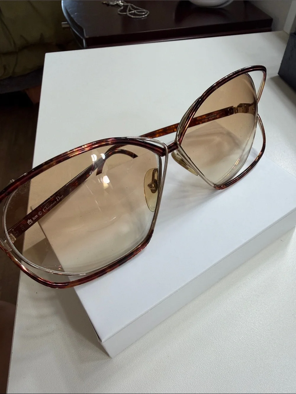 Vintage Christian Dior Oversized Butterfly Sunglasses